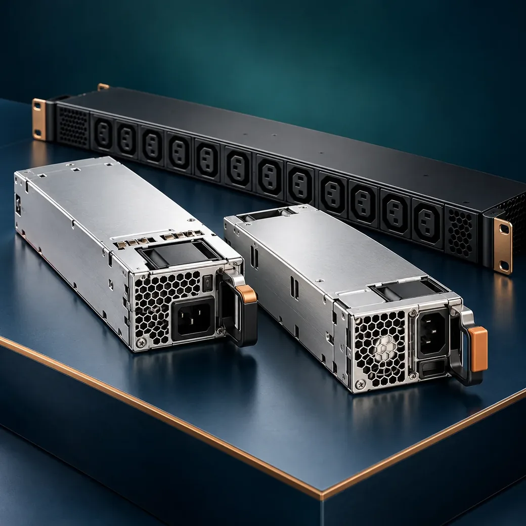 Illustration of UPS systems, power distribution and rack power