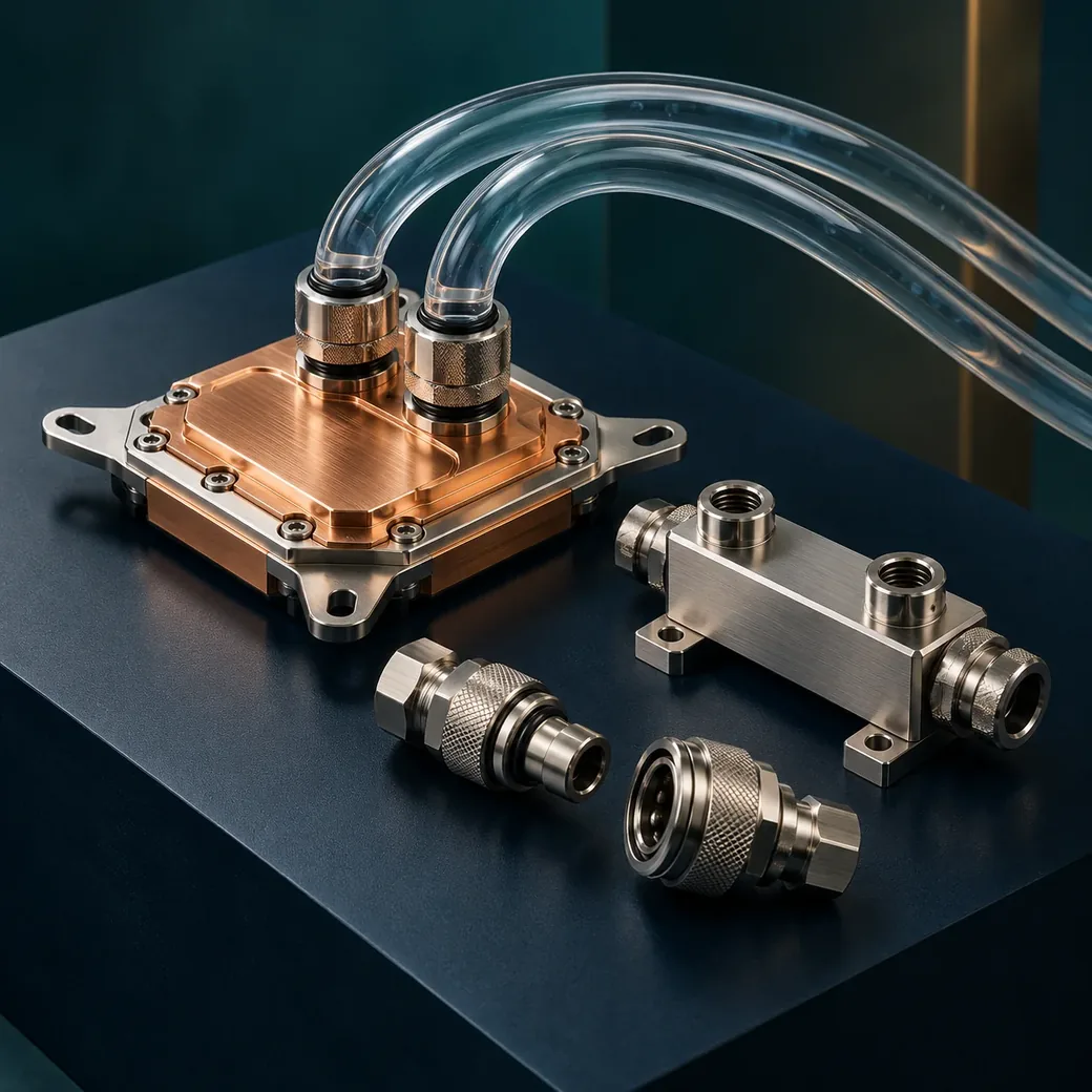 Illustration of liquid-cooling equipment and components