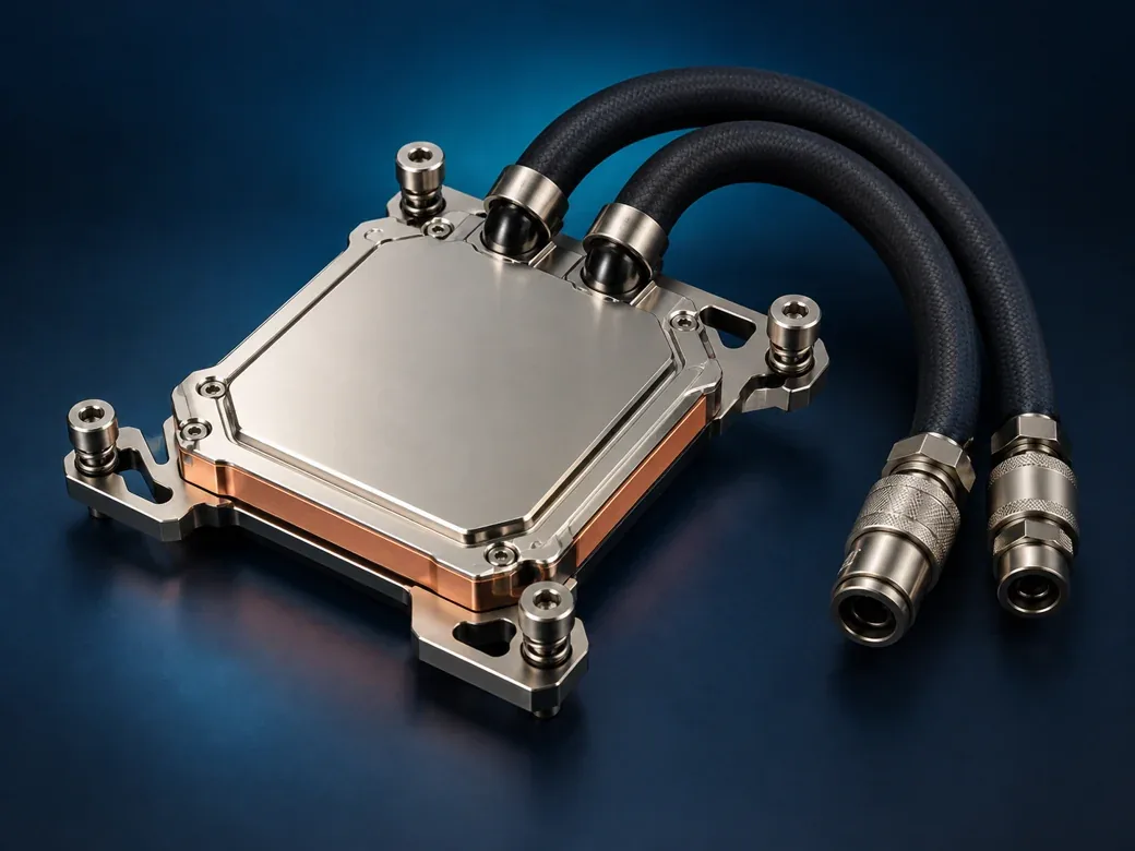 Illustration of CPU/GPU Liquid-Cooling Cold Plates