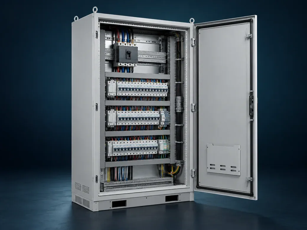 Illustration of Power Distribution Cabinets & Components